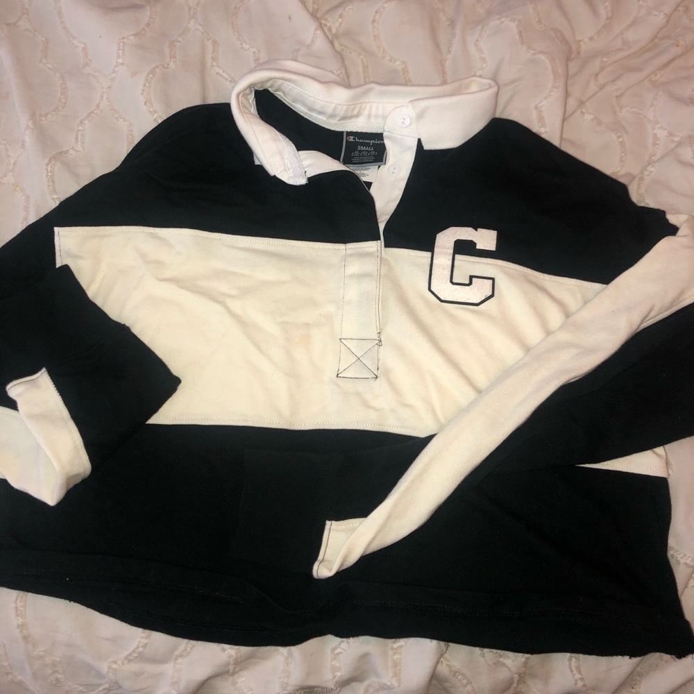 cropped champion long sleeve shirt